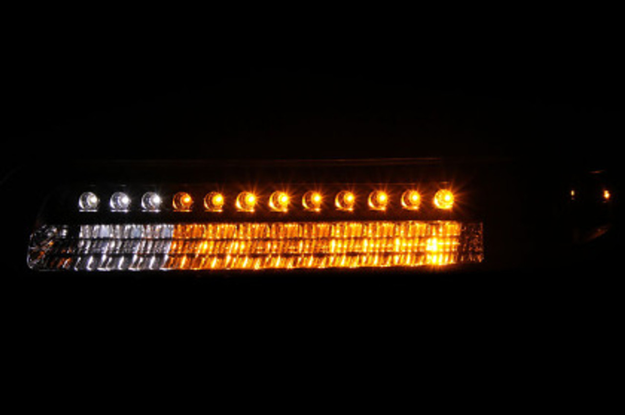 ANZO LED Parking Lights Chrome w/ Amber Reflector for 99-02 Silverado 1500