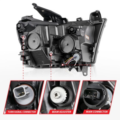 ANZO LED Projector Headlights Plank Style w/ Sequential for 19-20 Ram 1500