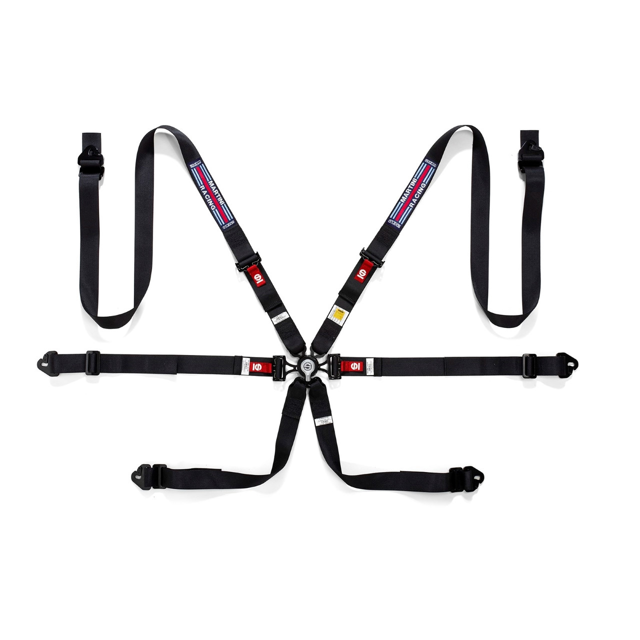 Sparco Martini-Racing 6 Pt 2" Reg A Black Seat Belt Harness