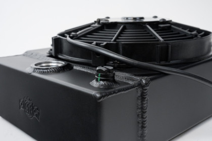 CSF Universal Drag Race / Tuck Radiator w/9" Spal Fan - Black