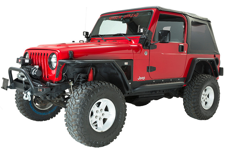 Fishbone Offroad Steel Tube Fenders Front 3" Flare for 97-06 Jeep Wrangler TJ