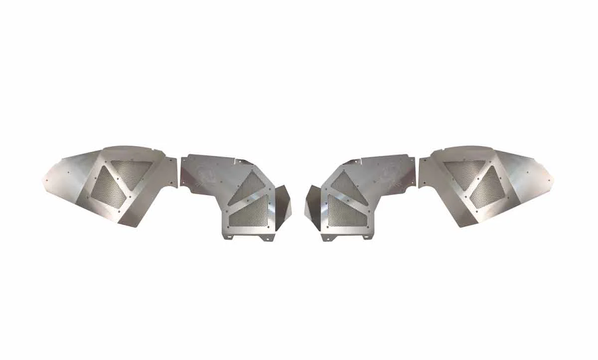 Fishbone Offroad Front/Rear Aluminum Raw Inner Fenders for 18+ Jeep Wrangler JL