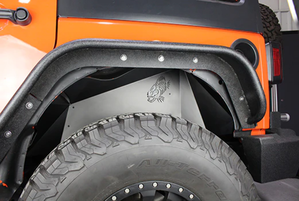Fishbone Offroad Aluminum Inner Fenders - Black for 07-18 Jeep Wrangler JK