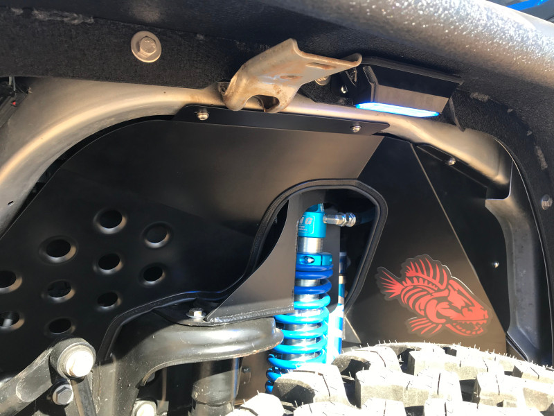 Fishbone Offroad Front/Rear Inner Fenders Black Aluminum for Jeep JK Wrangler