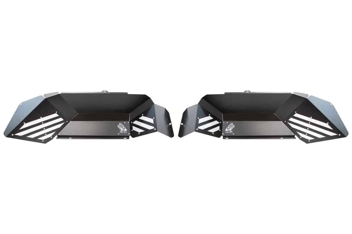 Fishbone Offroad Rear - Black Aluminum Inner Fenders for 2020+ JT Gladiator