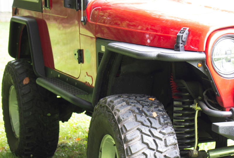 Fishbone Offroad Rock Slider W/Tube Step for Jeep Wrangler LJ