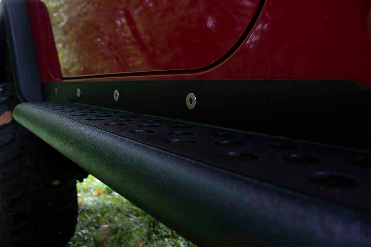 Fishbone Offroad Steel Rock Slider - Black for 97-06 Jeep Wrangler TJ