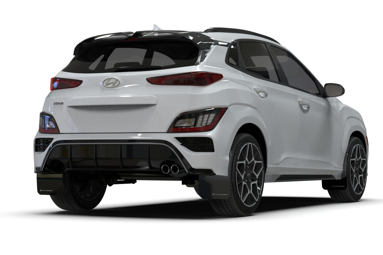 Rally Armor Black UR Mud Flap w/ Grey Logo for 2022 Hyundai Kona N Line