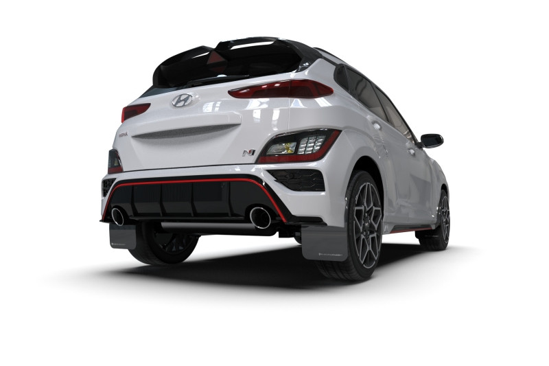Rally Armor Black UR Mud Flap w/ Grey Logo for 2022 Hyundai Kona N