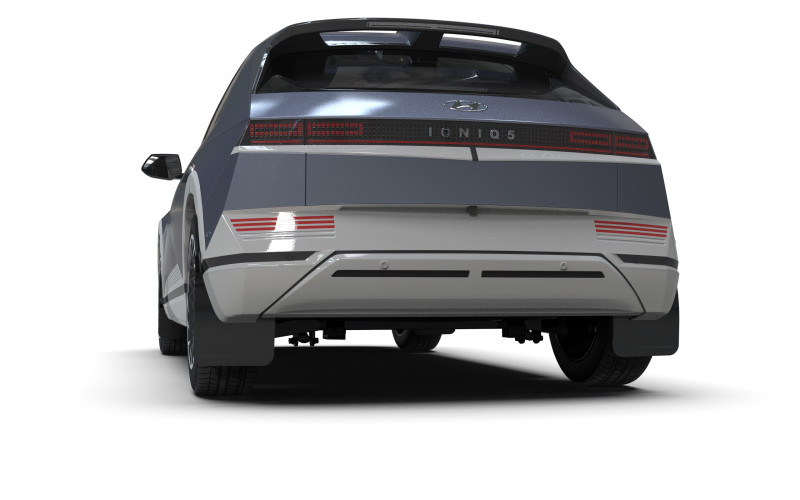Rally Armor Red Mud Flap w/ Black Logo for 2022 Hyundai Ioniq 5