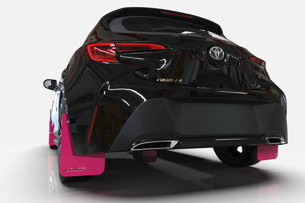 Rally Armor Pink Mud Flap BCE Logo for 18-23 Subaru XV Crosstrek
