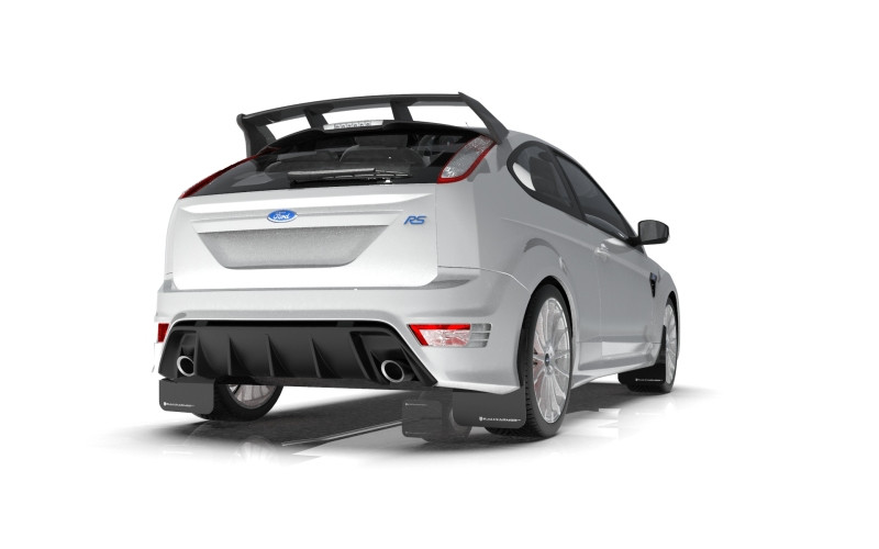 Rally Armor Black Mud Flap Grey Logo for 2009-11 Ford Focus MK2 RS