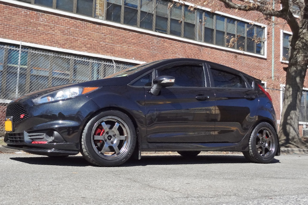 Rally Armor UR Black Mud Flap w/ Orange Logo for 13-19 Ford Fiesta ST