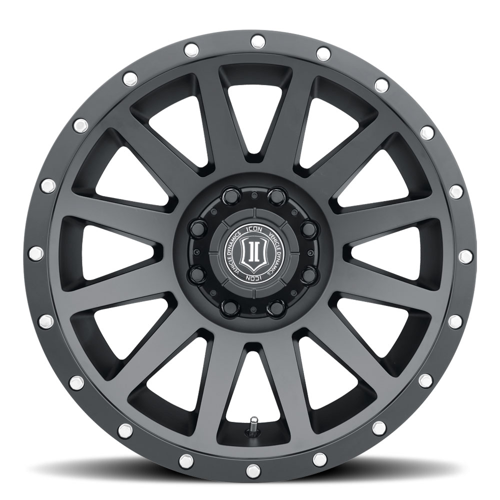 ICON Compression 20x10 8x6.5 -19mm Offset 4.75in BS 121.4mm Satin Black Wheel