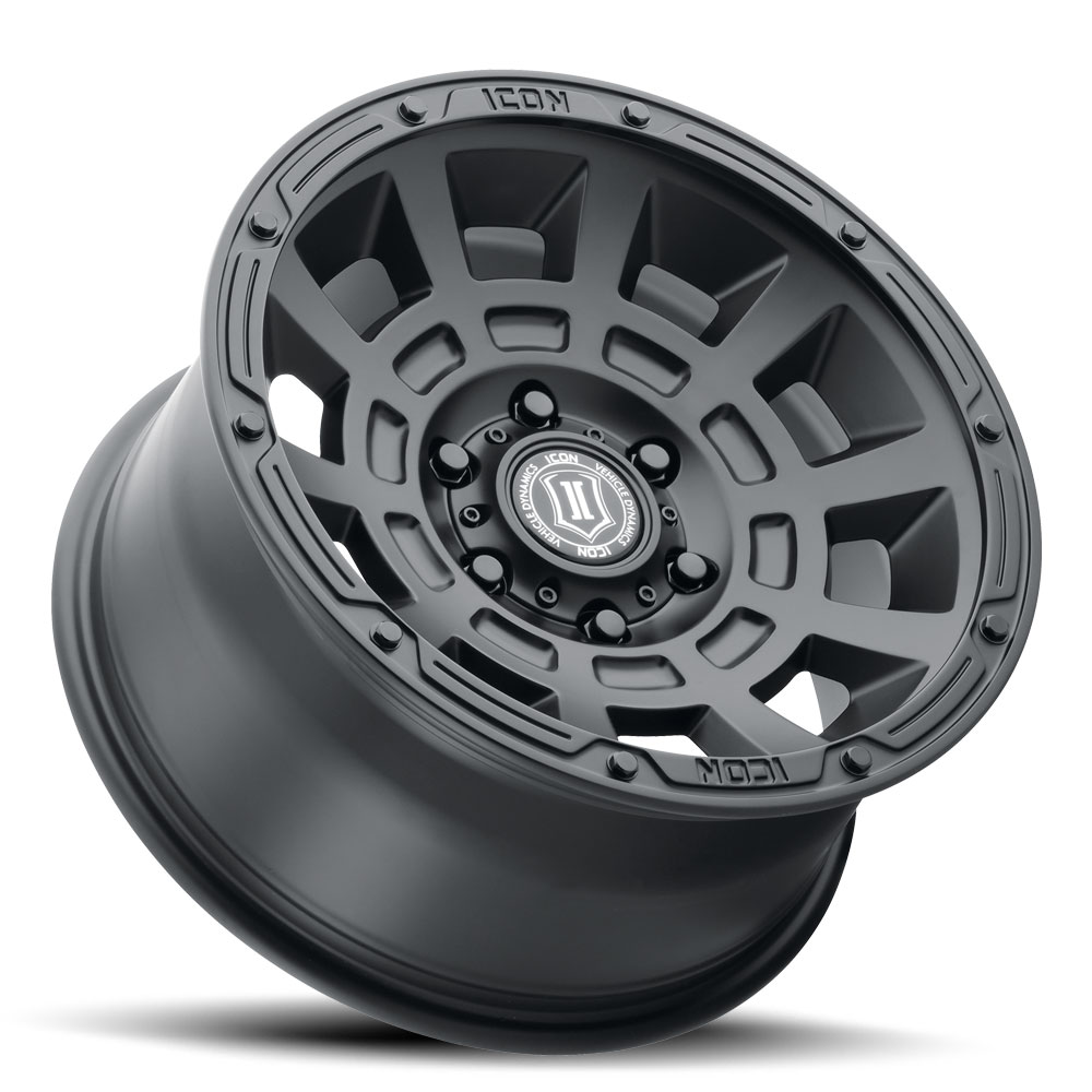 ICON Thrust 17x8.5 6x5.5 25mm Offset 5.75in BS Satin Black Wheel