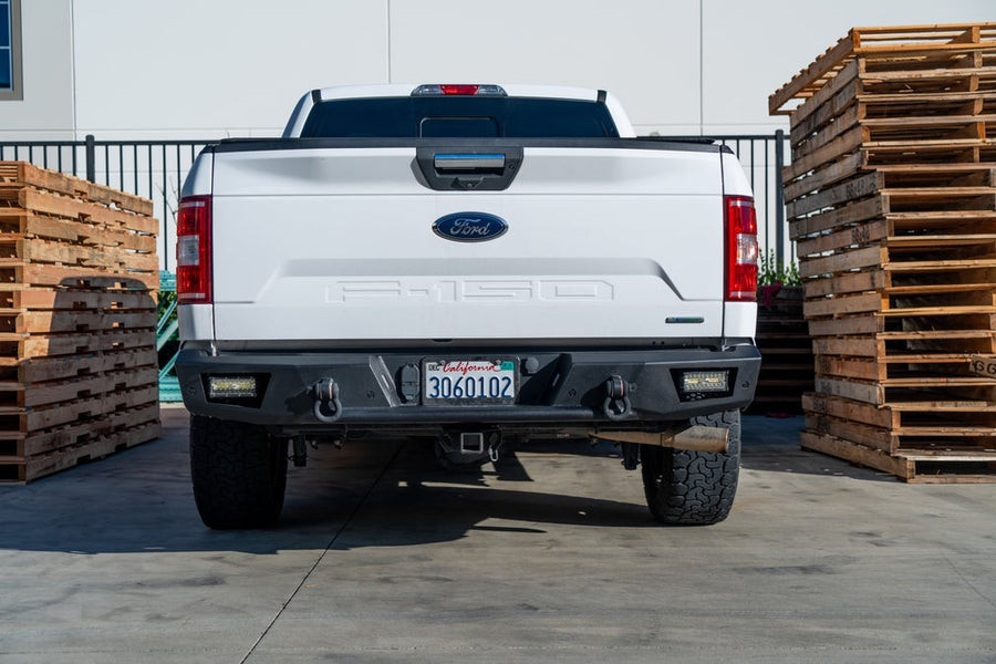 Body Armor 4x4 Ambush Rear Bumper - Black for 18-20 Ford F-150 (Ex. Raptor)