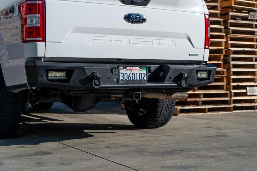 Body Armor 4x4 Ambush Rear Bumper - Black for 18-20 Ford F-150 (Ex. Raptor)