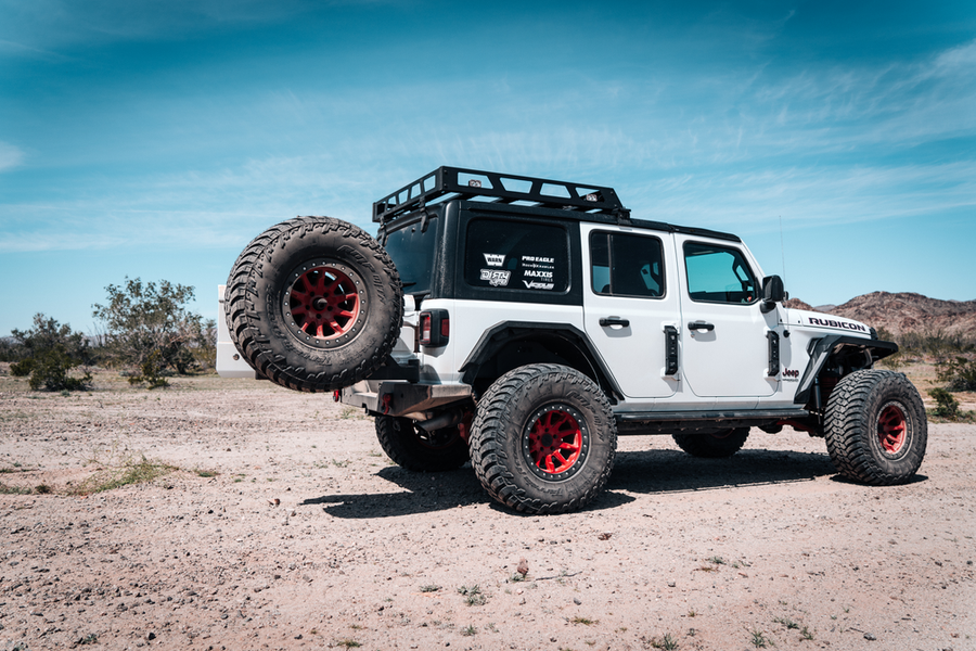 Body Armor 4x4 Tire Carrier Single Action (Fits JL-2965 Bumper) for Wrangler JL