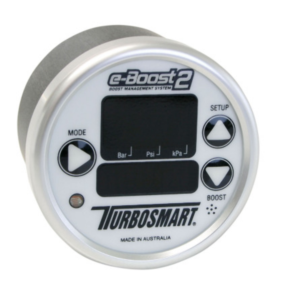 Turbosmart 60mm eBoost 2 Boost Controller Gauge - White / Silver