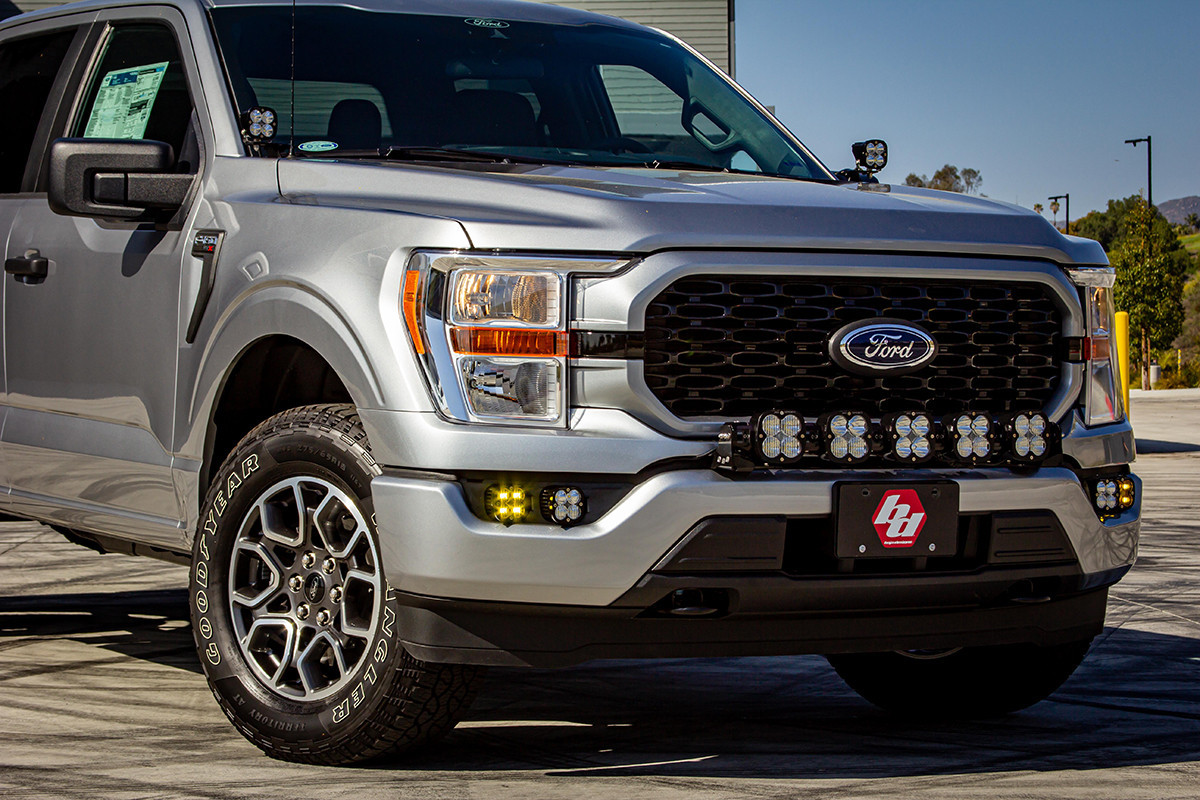 Baja Designs Squadron SAE Amber/Pro w/ DRL Fog Light Kit for 21-22 Ford F-150