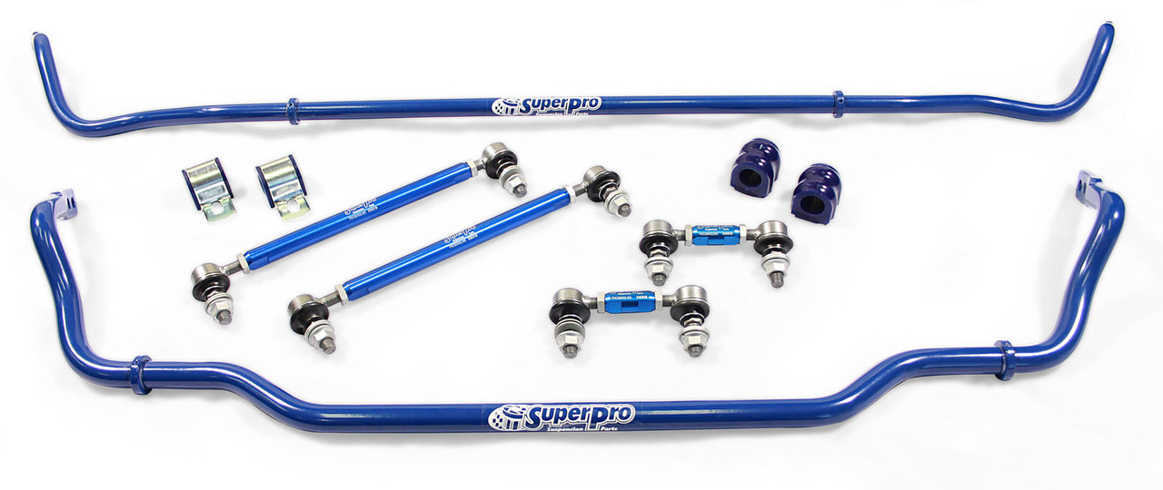 SuperPro 24mm Front / 18mm Rear Adjustable Sway Bars for 2018 Kia Stinger Base