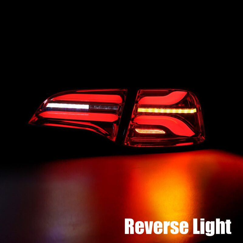AlphaRex PRO-Series LED Tail Lights Red Smoke w/Seq Sig for 20-22 Tesla Model Y