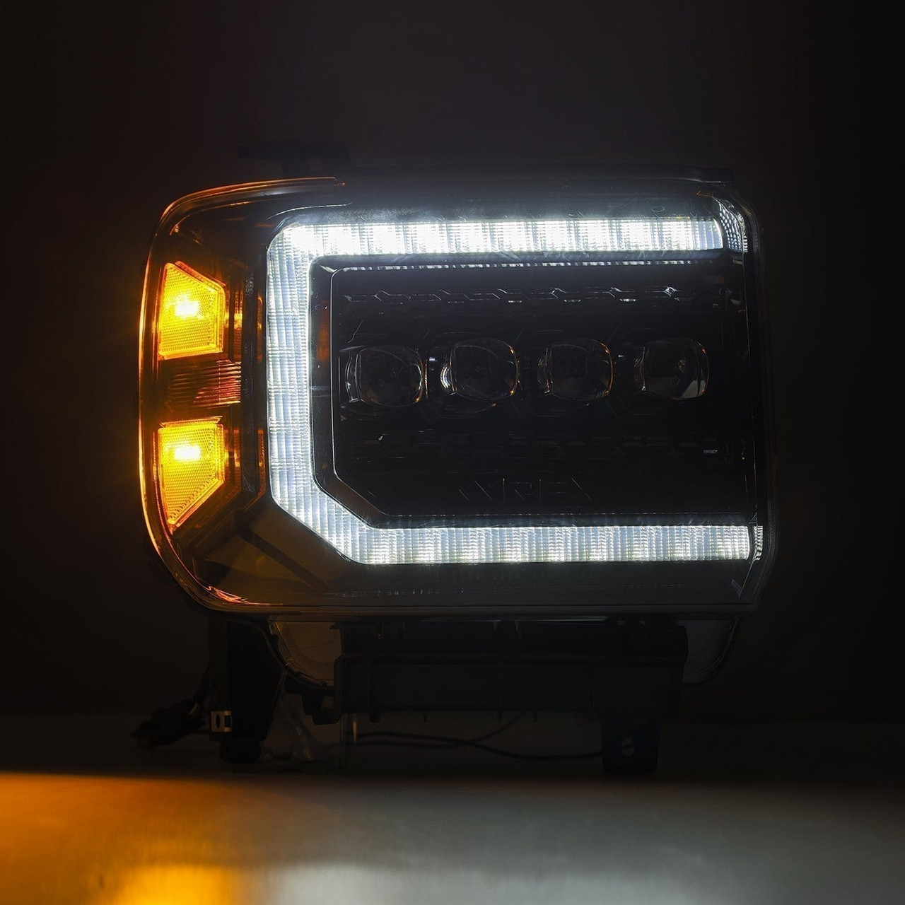 AlphaRex NOVA LED Projector Headlights Alpha Black for 14-18 GMC Sierra
