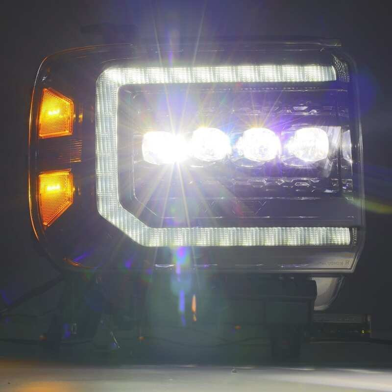 AlphaRex NOVA LED Projector Headlights Alpha Black for 14-18 GMC Sierra