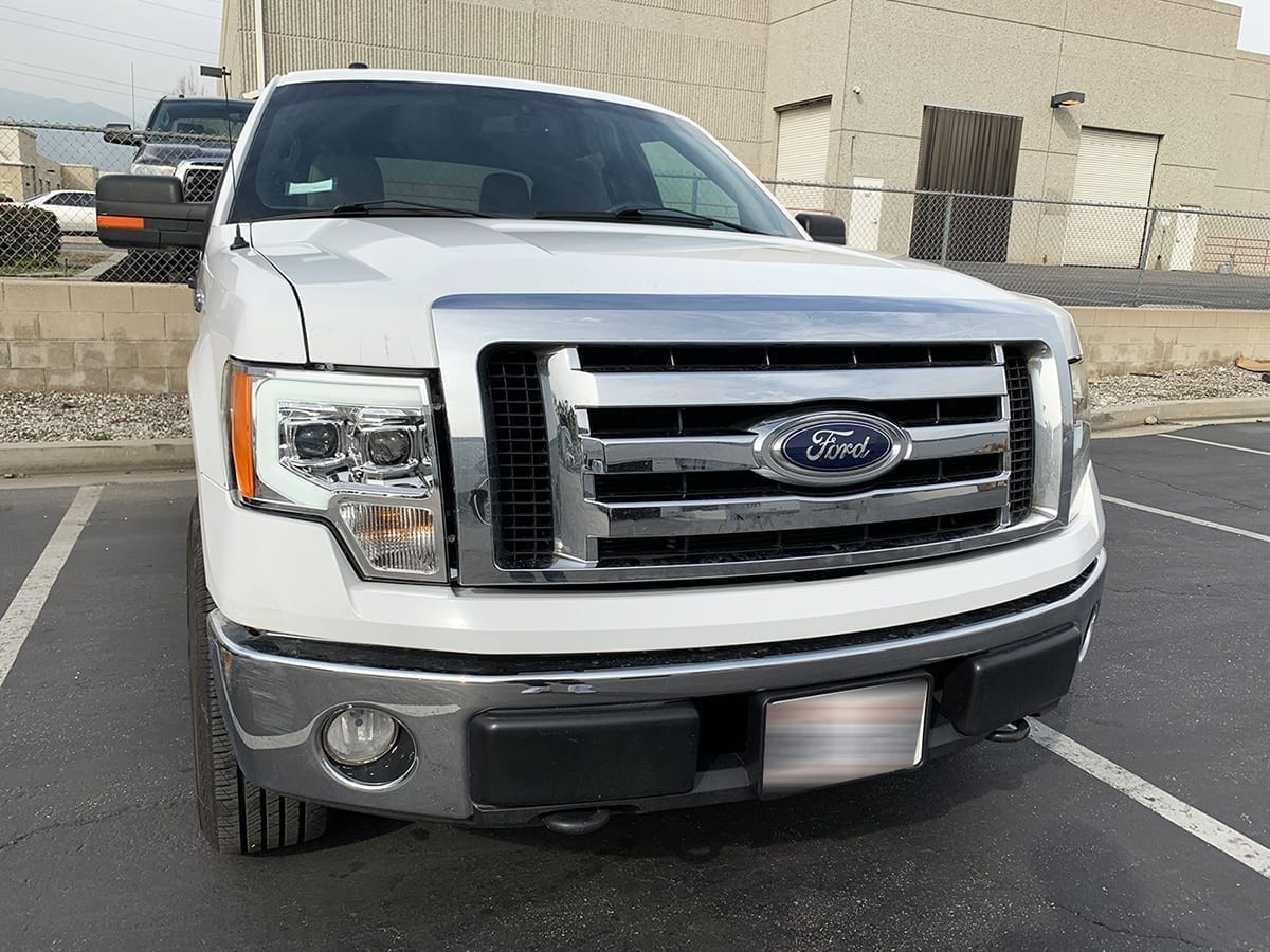 AlphaRex LUXX LED Proj Headlights Plank Style Chrome for 09-14 Ford F-150