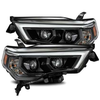 AlphaRex LUXX LED Proj Headlight Plank Style Alpha Black for 14-20 4Runner