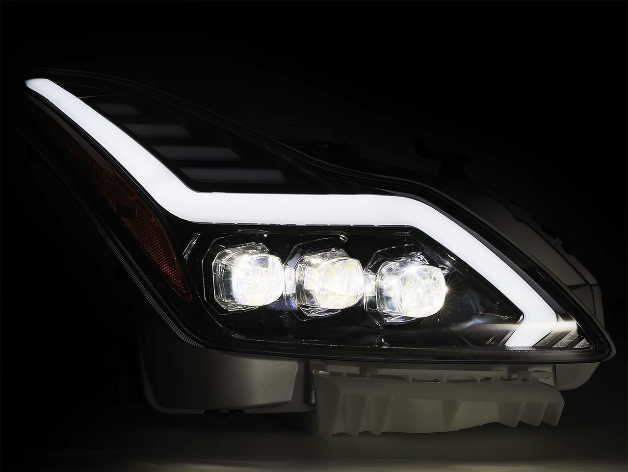 AlphaRex NOVA LED Projector Headlights Matte Black for 08-13 Infiniti G37