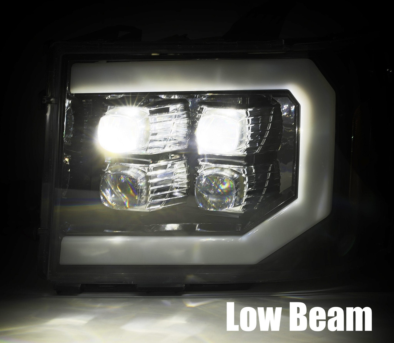 AlphaRex NOVA LED Projector Headlights Chrome for 07-13 GMC 1500HD