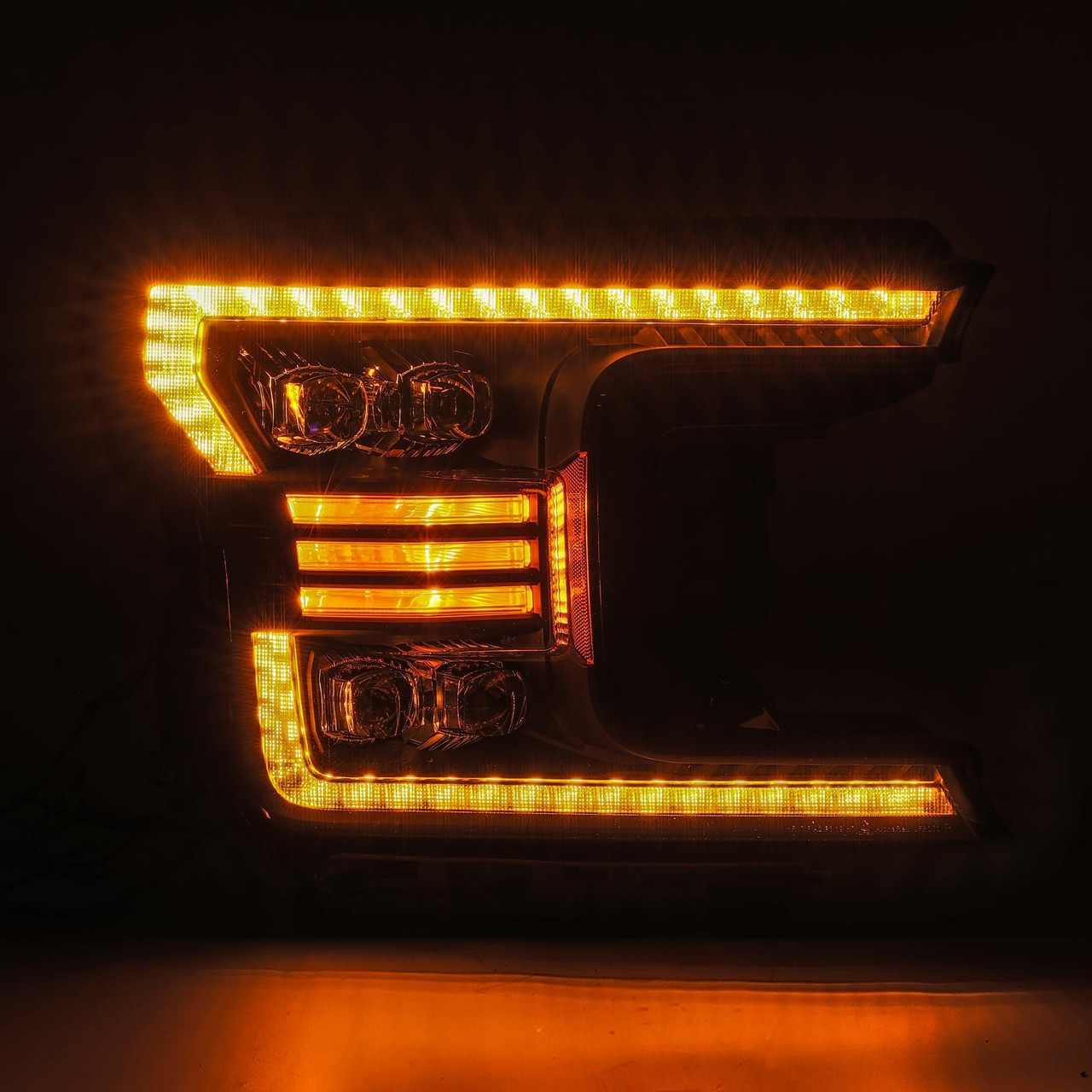 AlphaRex NOVA LED Projector Headlights Matte Black for 18-19 Ford F-150