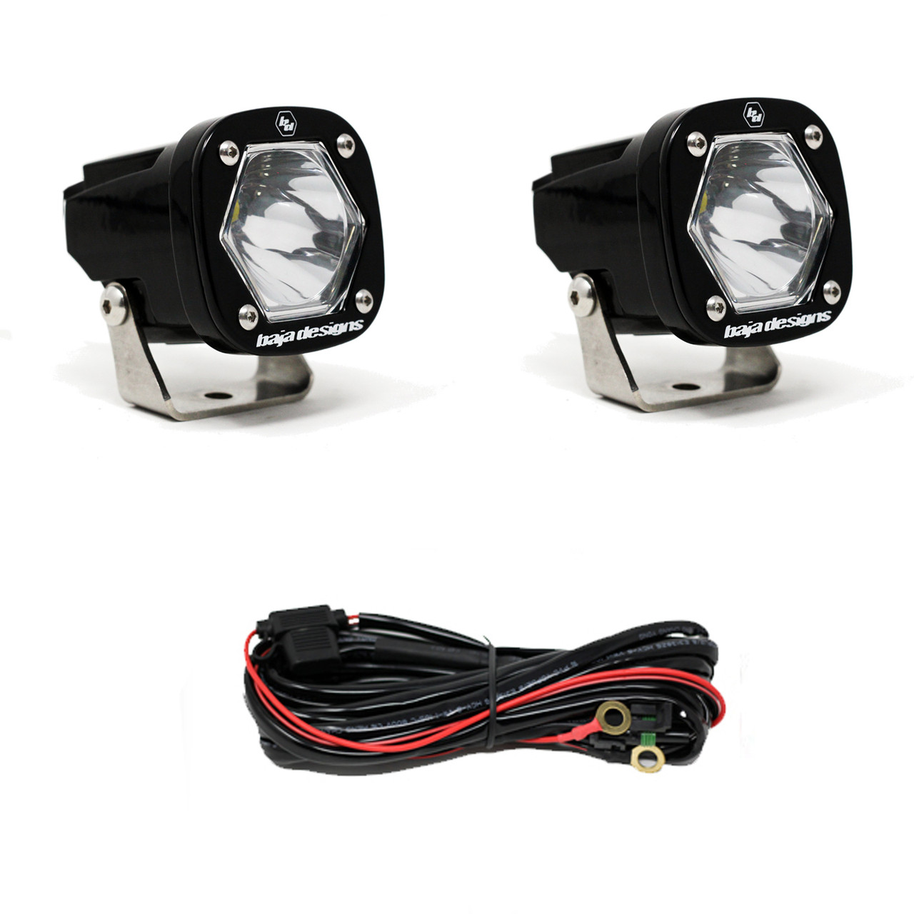 Baja Designs S1 Spot LED Light w/ Mounting Bracket - Pair