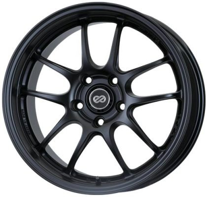 Enkei PF01 17x7 4x100 38mm Offset 75mm Bore Diameter Matte Black Wheel