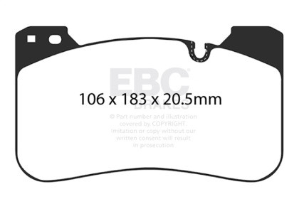 EBC Redstuff Front Brake Pads for 2018+ BMW M5 4.4TT (F90)