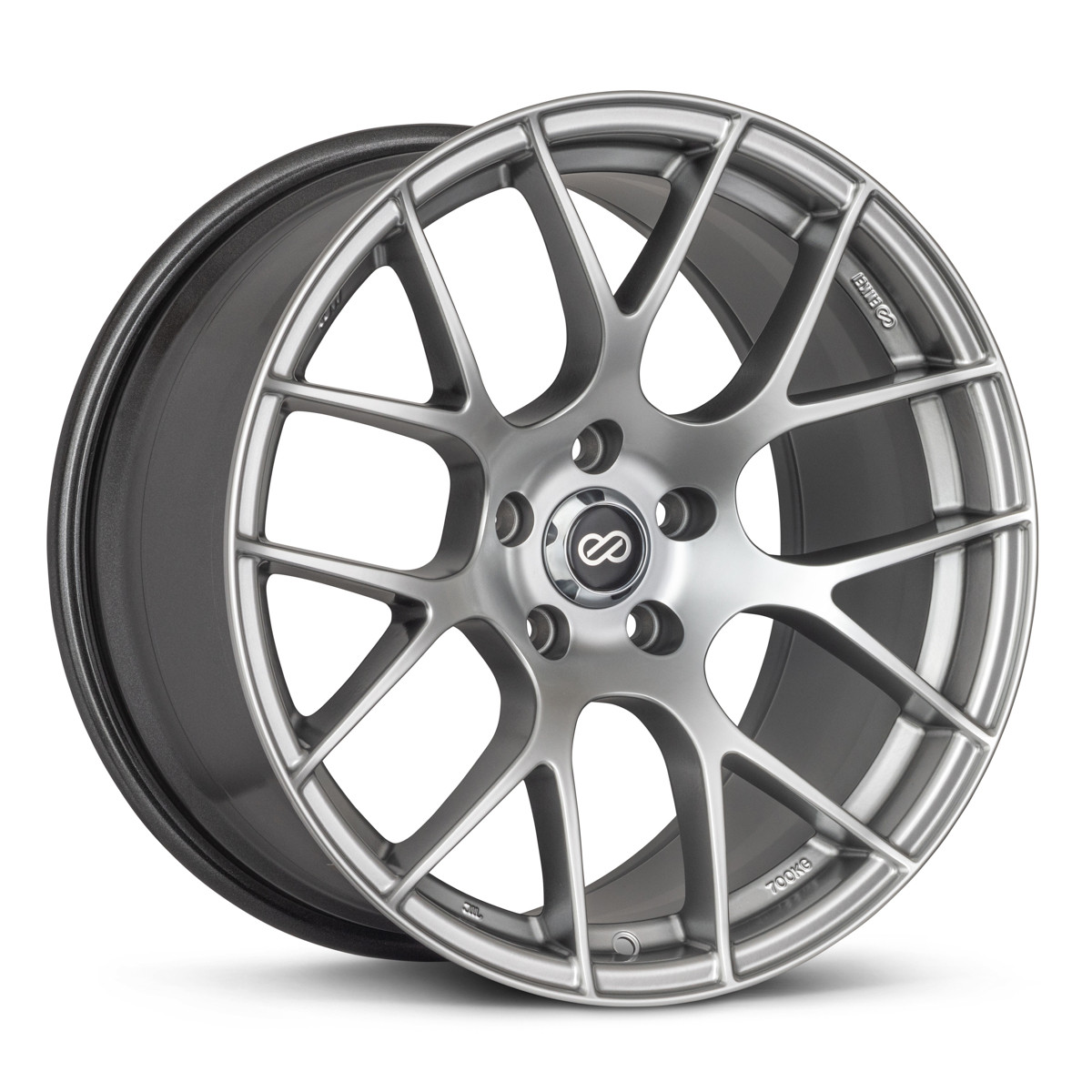 Enkei Raijin 18x8 45mm Offset 5x112 Bolt Pattern 72.6 Bore Hyper Silver Wheel