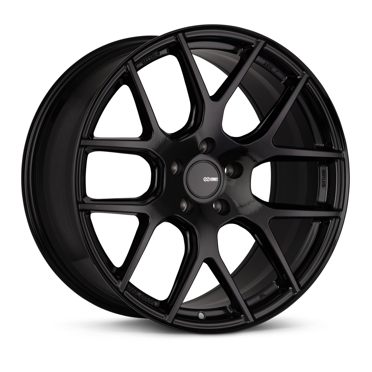 Enkei XM-6 18x8 5x120 40mm Offset 72.6mm Bore Gloss Black Wheel