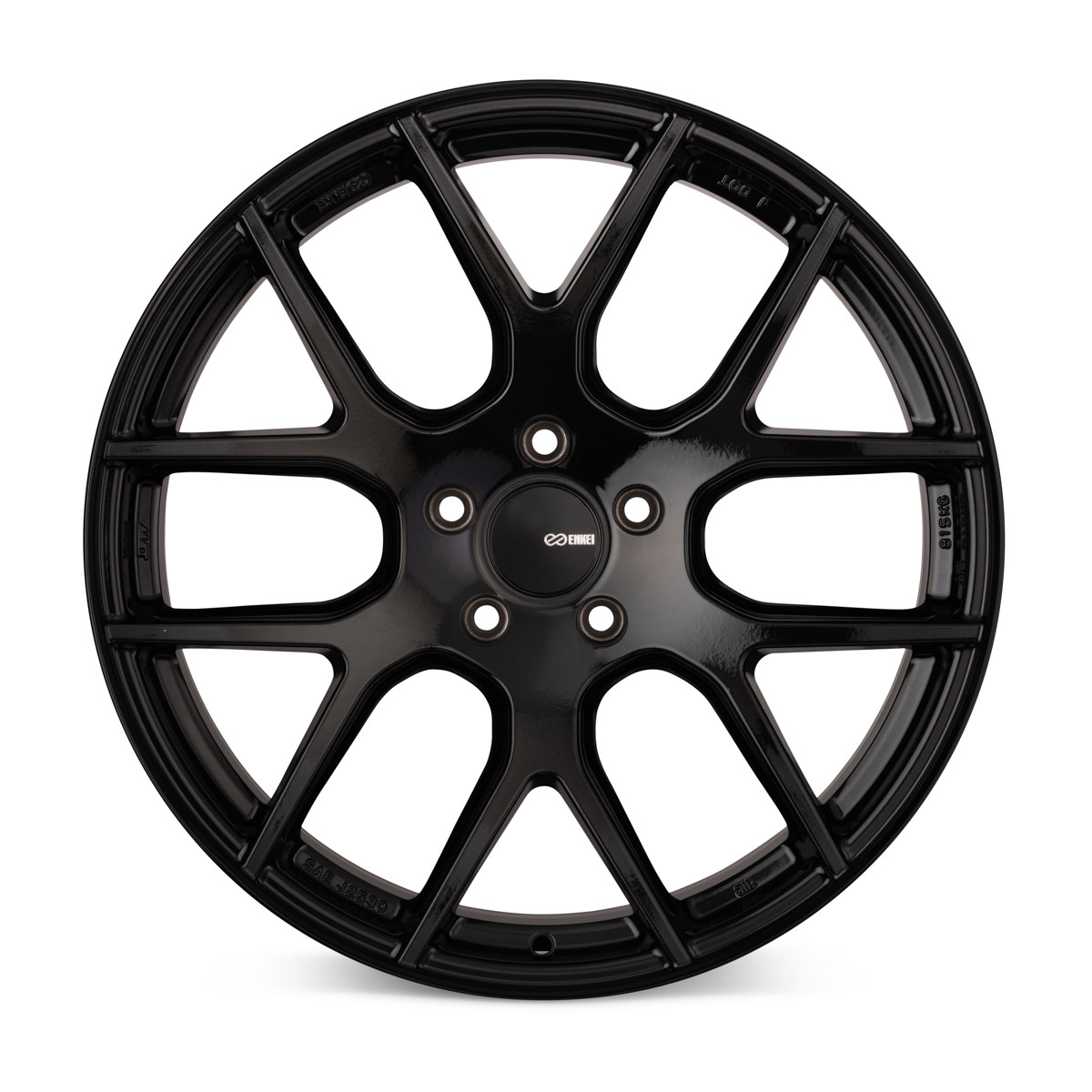 Enkei XM-6 18x8 5x120 40mm Offset 72.6mm Bore Gloss Black Wheel