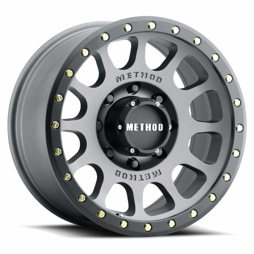 Method MR305 NV 20x9 +18mm 8x6.5 130.81mm Titanium - Matte Black Lip Wheel