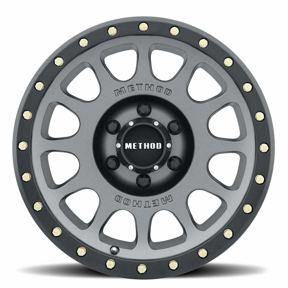 Method MR305 NV 18x9 -12mm 6x5.5 108mm Titanium - Matte Black Lip Wheel