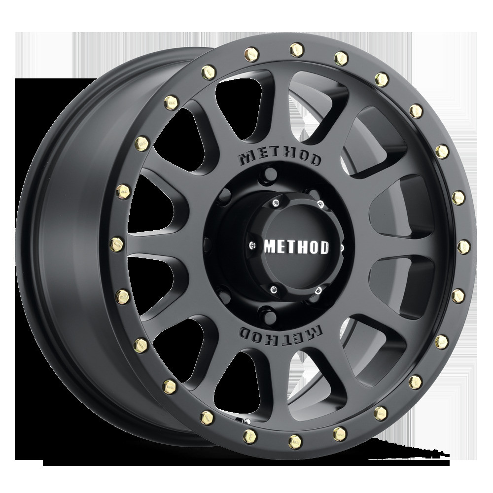 Method MR305 NV HD 17x8.5 0mm Offset 8x180 130.81mm CB Matte Black Wheel