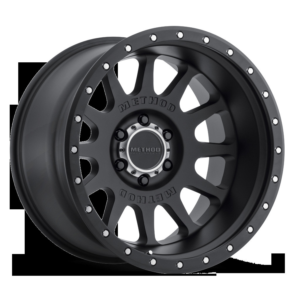 Method MR605 NV 20x10 -24mm Offset 6x5.5 106.25mm CB Matte Black Wheel