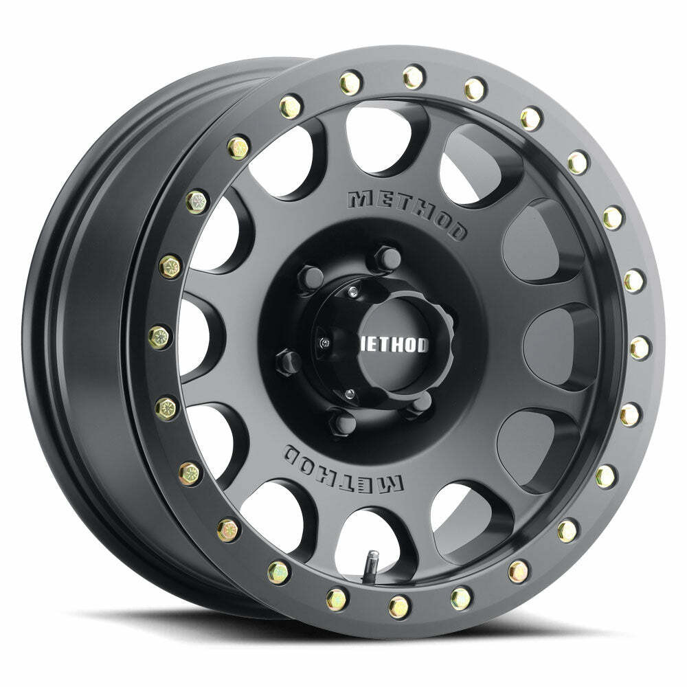Method MR105 V3 Beadlock 17x9 -38mm Offset 8x6.5 130.81mm CB Matte Black Wheel
