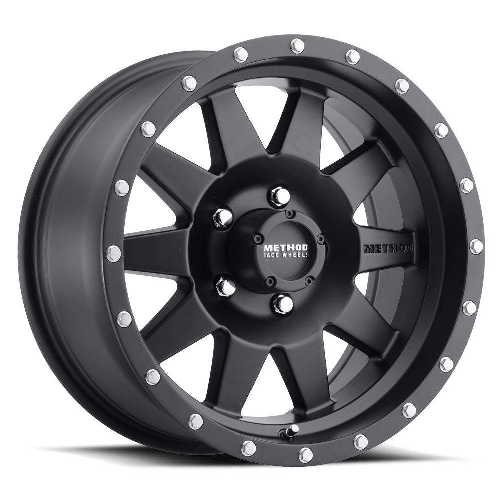 Method MR301 The Standard 17x8.5 0mm Offset 5x4.5 83mm CB Matte Black Wheel