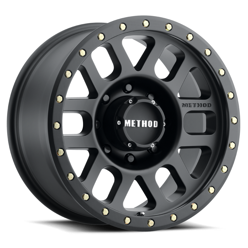 Method MR309 Grid 18x9 +18mm Offset 6x5.5 108mm CB Matte Black Wheel
