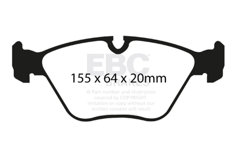 EBC Red Stuff Front Brake Pads for 04-06 BMW X3 2.5L E83 - DP31552C