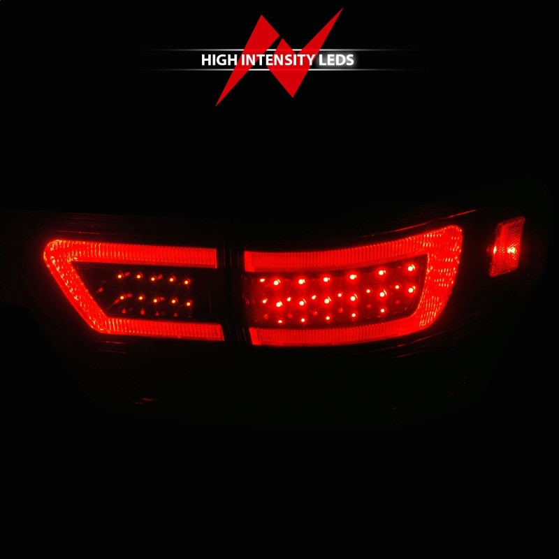 ANZO LED Taillights Black Housing/Smoke Lens for 11-13 Grand Cherokee