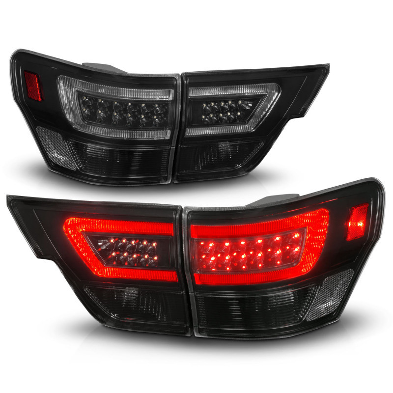 ANZO LED Taillights Black Housing/Smoke Lens for 11-13 Grand Cherokee