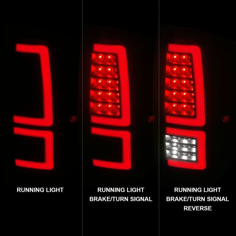 ANZO LED Taillights Black Housing/Smoke Lens for 2014-2021 Toyota Tundra